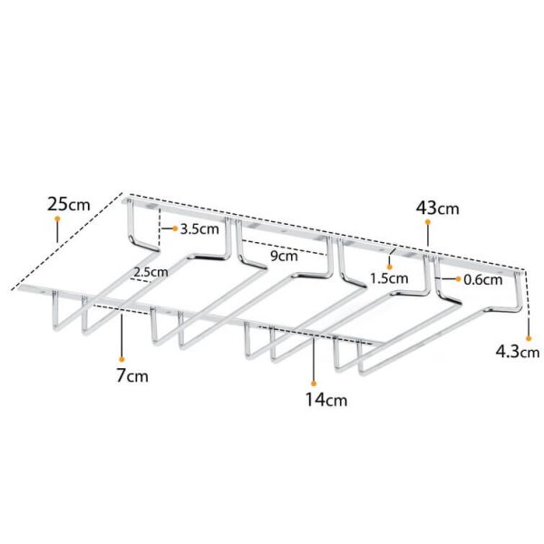 Restaurant red wine glass storage rack - Image 9