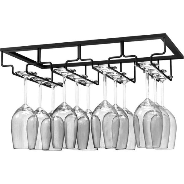 Restaurant red wine glass storage rack