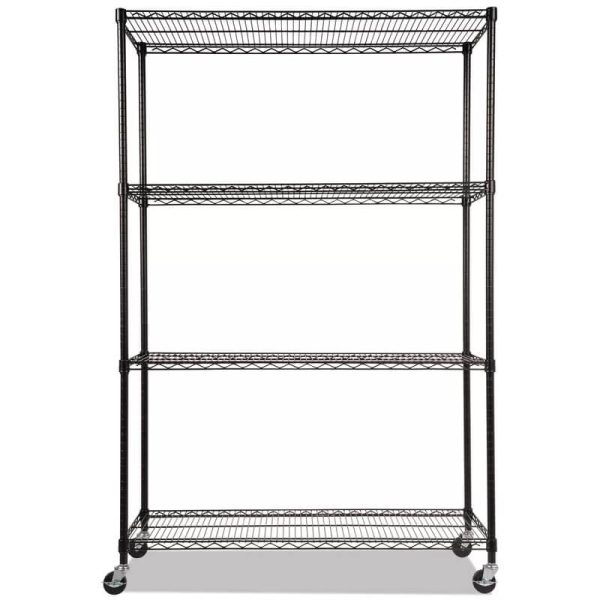 Painted black metal storage rack - Image 3