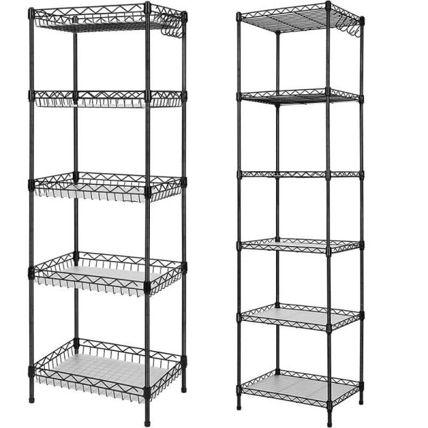 Painted black metal storage rack - Image 10